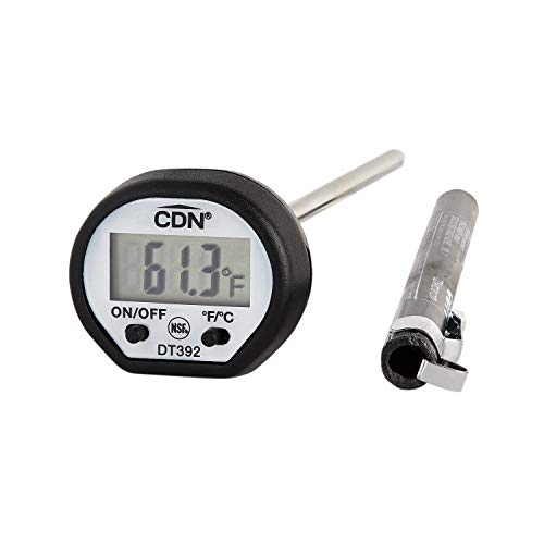 CDN ProAccurate Digital Thermometer with Protective Sheath, 5' Stem with Thin Tip Probe, White Display (DT392)