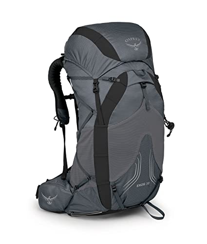 Osprey Exos 38L Men's Ultralight Backpacking Backpack, Tungsten Grey, Large/X-Large