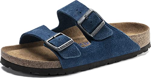 Birkenstock New Women's Arizona SF Sandal Moroccan Blue Suede 41 R