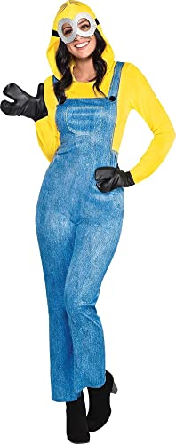 Party City Minion Halloween Costume for Women, Minions: The Rise of Gru, Large (10-12), Includes Goggles and More