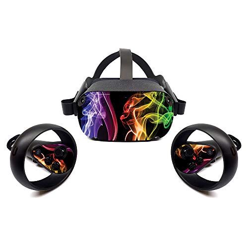 MightySkins Skin for Oculus Quest - Bright Smoke | Protective, Durable, and Unique Vinyl Decal Wrap Cover | Easy to Apply, Remove, and Change Styles | Made in The USA