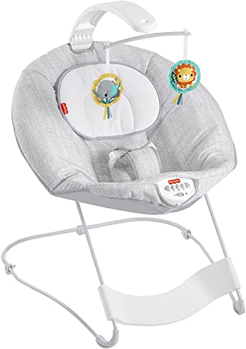 Fisher-Price See & Soothe Deluxe Bouncer - Hearthstone, soothing baby seat for infants and newborns