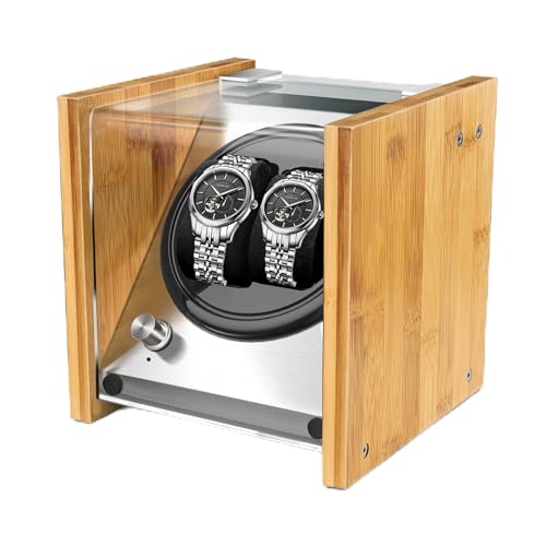 Bamboo Watch Winder Double for Automatic Watches by Watch Winder Smith