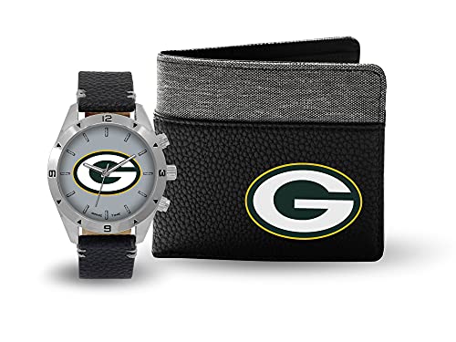Game Time Green Bay Packers - NFL Watch and Wallet Combo Gift Set