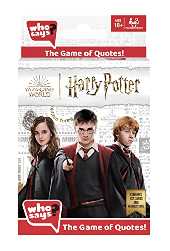 Who Says? Card Game Harry Potter Edition Ages 10 & Up