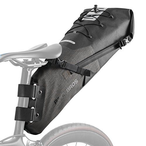 ROCKBROS Bikepacking Bag Waterproof Bike Saddle Bag Large Capacity Bikepacking Seat Bag Road Mountain Bike Seat Bag Max 14L