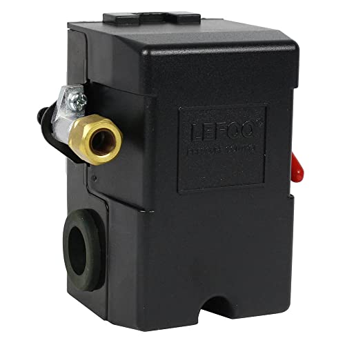 Pressure Switch for Air Compressor 95-125 psi Single Port HEAVY DUTY 26A Replaces HUBBELL FURNAS SQUARE D SIEMENS SEARS DEWALT CRAFTSMAN BLACK MAX JENNY BLACK AND DECKER
