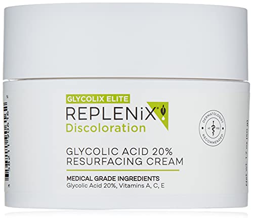 Replenix Glycolic Acid 20% Resurfacing Cream, Hydrating & Lightweight Medical-Grade Exfoliating Face Moisturizer for Skin Discoloration (1.7 oz)