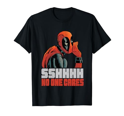 Marvel Deadpool SSHHHH No One Cares Whisper T-Shirt