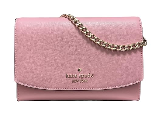 Kate Spade New York Carson Saffiano Leather Convertible Crossbody Bag (Quartz Pink)
