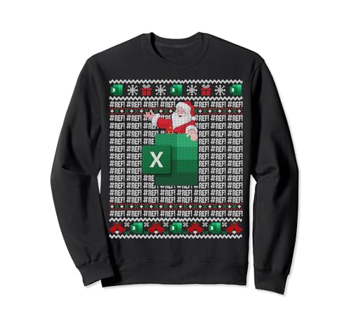 Excel REF Error Spreadsheet Ugly Christmas Sweater Sweatshirt