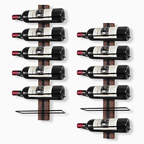 B4Life Wine Rack Wall Mounted for 12 Wine Bottles, Wall Wine Rack Wood Wine Racks for Wall, Wine Holder Wall Mounted Wine Bottle Racks for Kitchen, Dining Room, Bar