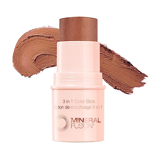 Mineral Fusion 3-in-1 Color Stick, Magnetic, 0.16 oz, Hypoallergenic, Multi-Use Cosmetics, Lip, Cheek, and Eye Color