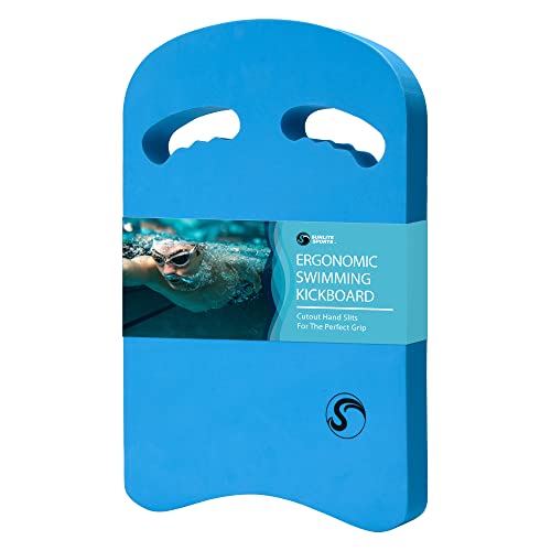 Sunlite Sports Swimming Kickboard with Ergonomic Grip Handles, One Size Fits All, for Children and Adults, Pool Training Swimming Aid, for Beginner and Advanced Swimmers