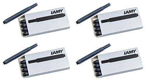 LAMY Black T10 Fountain Pen Ink Cartridges 4 Packs (LAM-T10-BLK4PAC)