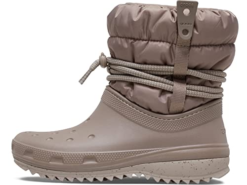 Crocs Women's Classic Neo Puff Luxe Winter Boots Snow, Mushroom, Numeric_7