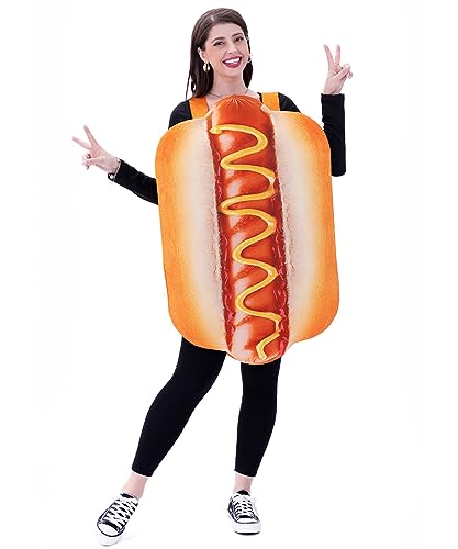 Seasons Halloween Hot Dog Costume Cosplay For Adult, One Size