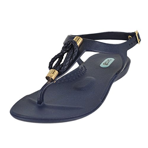 Oka-B Women's Carson Neptune Thong Sandal,Sapphire with Rope Knot, Size 8 M