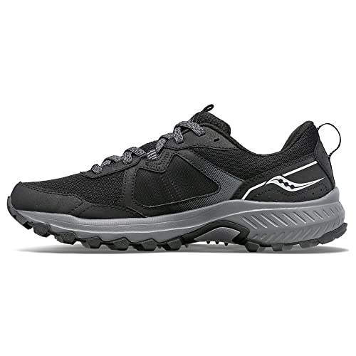 Saucony Men's Excursion TR16 Trail Running Shoe, Black/Charcoal, 12