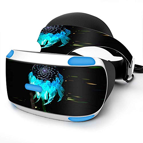 Sony Playstation VR Headset Skin Decal Vinyl Wrap - Dream Catcher Dreamcatcher Blue Feathers