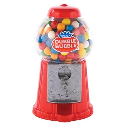 Schylling Brand Classic Retro Gumball Coin Bank - 8.5' Tall - Includes 45 Dubble Bubble Gumballs - Ages 3+