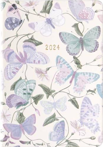 2024 Eccolo Purple 12 Month Agenda Planner, Yearly, Monthly & Weekly Pages (5.25 x 7.75')