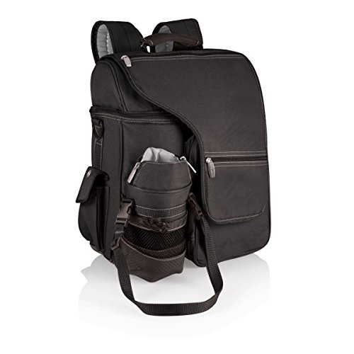 ONIVA - a Picnic Time brand Turismo Backpack Cooler With Water Bottle Carrier, Soft Cooler Backpack, Travel Cooler Bag, (Black)