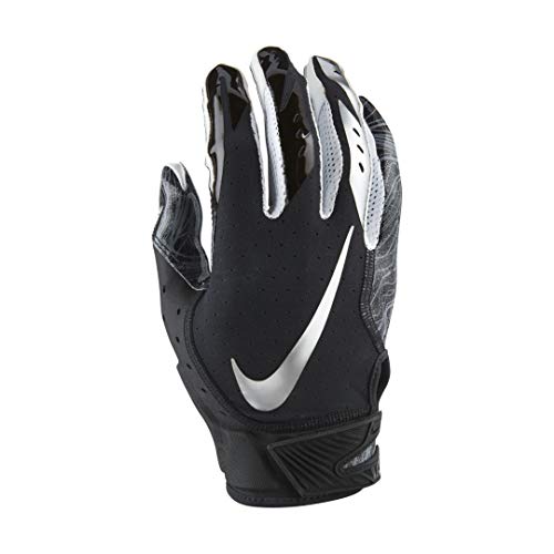 Men's Nike Vapor Jet 5.0 Football Gloves Black/Chrome Size X-Large
