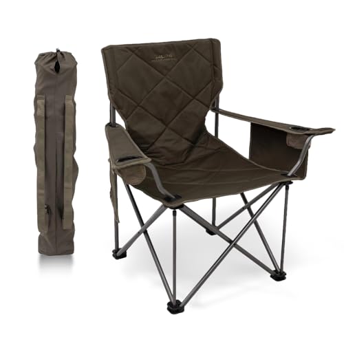 ALPS Mountaineering King Kong Camping Chairs for Adults with Mesh Cup Holders and Pockets, Built Durable and Reliable with Compact Foldable Steel Frame, Clay
