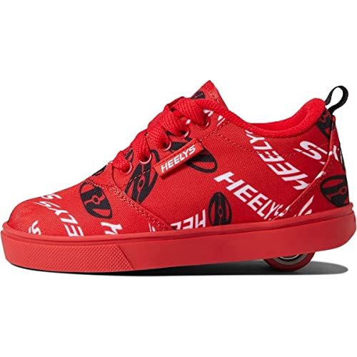 HEELYS Pro 20 Prints (Little Big Kid/Adult) Wheeled Heel Shoe, Red/Black/White, 6 US Unisex