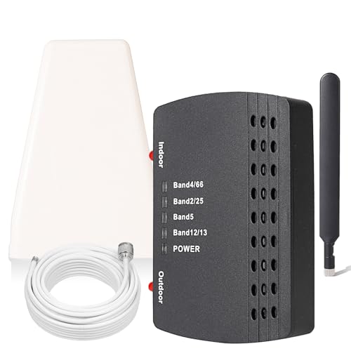 Cell Phone Booster for Home, Up to 2,500 Sq Ft, Cell Phone Signal Booster for All U.S. Carriers,Boost 5G 4G& LTE with Band 66/2/4/5/12/17/13/25, FCC Approved
