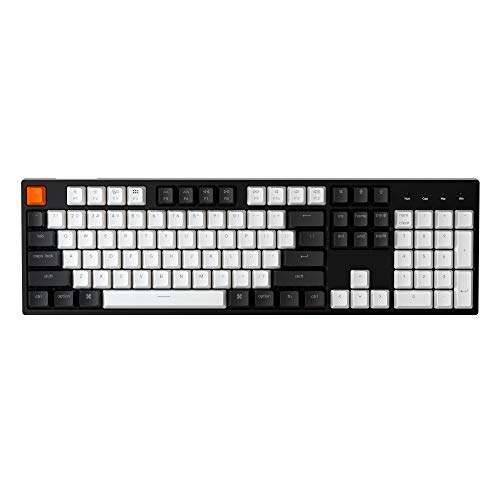 Keychron C2 Full Size 104 Keys USB Type-C Wired Mechanical Gaming Keyboard for Mac Layout, Gateron G Pro Brown Switch/RGB Backlight/Double-Shot ABS keycaps Computer Keyboard for Windows Laptop PC