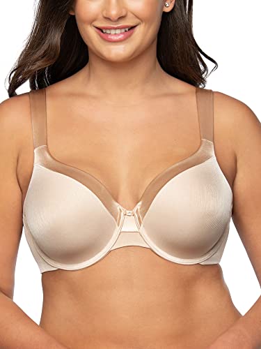 Vanity Fair Women's Plus Size Illumination Full Figure Zoned-in Support Bra, Lightly Lined Cups up to DD, Underwire-Beige, 38D