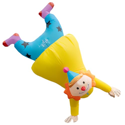 AMHSCOCA Inflatable Costumes Christmas Halloween Blow Up Handstand Clown Costumes for Men Women Adult for Holiday Party Carnival