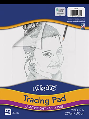 Pacon UCreate Tracing Pad, White, 9' x 12', 40 Sheets