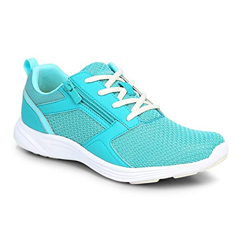 Vionic Women's Agile Lyla Comfortable Leisure Shoes- Supportive Walking Sneakers That Include Three-Zone Comfort with Orthotic Insole Arch Support, Sneakers for Women Teal 9 Wide US