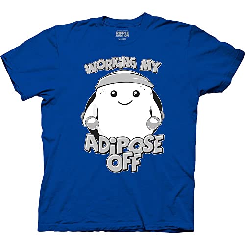 Ripple Junction Doctor WHO Working My Adipose Off TV Series Adult T-Shirt Officially Licensed 4XL Royal