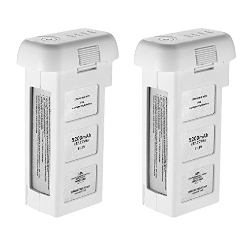 Powerextra 2-Pack 11.1V 5200 mAh LiPo Intelligent Battery Repleacement for DJI Phantom 2, Phantom 2 Vision and Phantom 2 Vision Plus