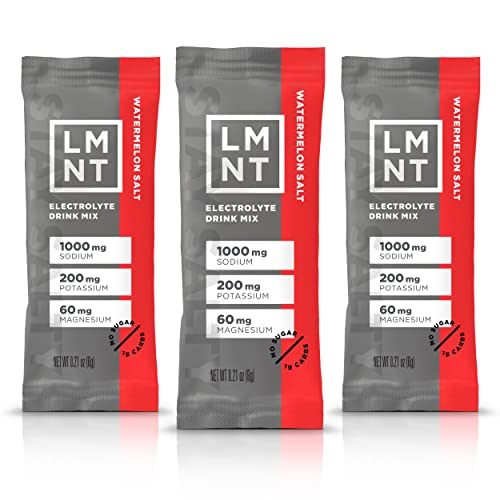 LMNT Zero-Sugar Electrolytes - Watermelon Salt - Hydration Powder Packets | No Dodgy Ingredients | Keto & Paleo Friendly | 30 Sticks