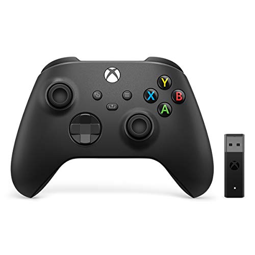 Microsoft Xbox Wireless Controller + Wireless Adapter for Windows 10 - USB Adapter Included - Bluetooth Connectivity - Connect up to 8 Controllers - Quickly pair & switch between platforms