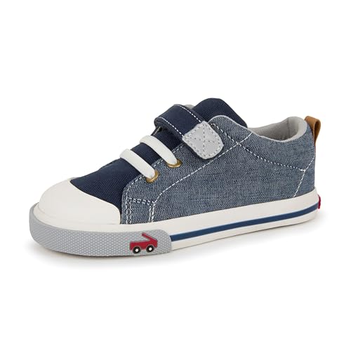 See Kai Run - Stevie II Sneaker for Little Kids, Chambray, Toddler 8