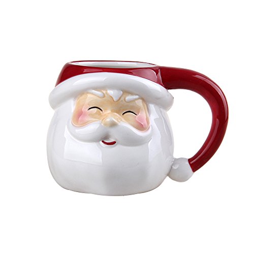Comfy Hour Joyful Holiday Collection 7' Christmas Santa Mug, Cup for One, Winter Decoration, Ceramic