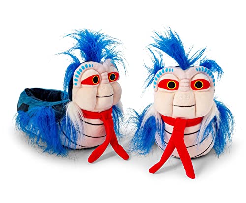 Surreal Entertainment Labyrinth Ello Worm Plush Slippers for Adults | One Size Fits Most