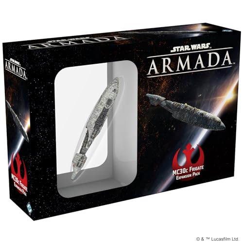 Star Wars: Armada MC30c Frigate EXPANSION PACK - Swift and Lethal Rebel Ship! Tabletop Miniatures Strategy Game for Kids & Adults, Ages 14+, 2 Players, 2 Hour Playtime, Made by Atomic Mass Games
