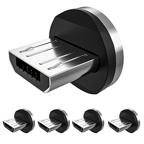 Terasako Magnetic Connector Tips Head for Micro USB Android Devices (5 Pack)
