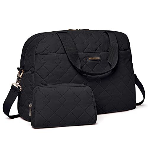 Travel Duffel Bag LIGHT FLIGHT Weekender Bag for Women Quilted Overnight Bag Gym Tote Bag Large Carry on Bag with Toiletry Bag