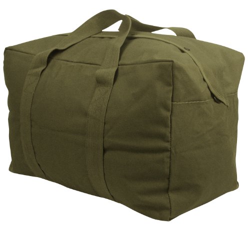 Rothco Canvas Parachute Cargo Bag Extra Large Travel Duffle Bag – 75L Capacity – Olive Drab