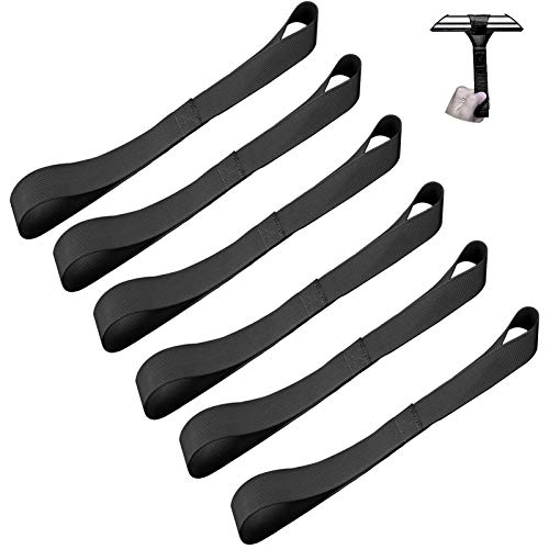 Soft Loop Tie Down Straps - Loops for Securing ATV, UTV, Motorcycles, Scooters, Dirt Bikes, Lawn & Garden Equipment Black Soft Loops 12 inch (6pcs)