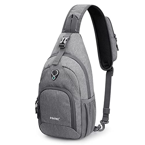 G4Free RFID Sling Bag Crossbody Sling Backpack Small Chest Shoulder Backpack Men Women Hiking Outdoor(gray)