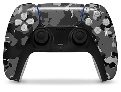 WraptorSkinz Skin Wrap compatible with Sony PS5 DualSense Controller WraptorCamo Old School Camouflage Camo Black (CONTROLLER NOT INCLUDED)